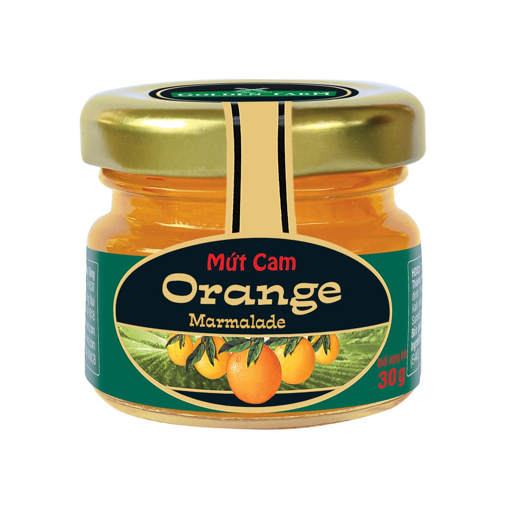 Mứt Cam Preserves Orange Marmalade GOLDEN FARM 30G - Dùng ăn kèm kem
