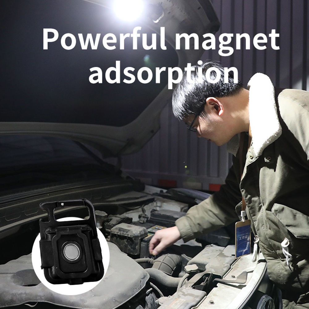 Đèn LED COB Mini Thiết Kế Nhỏ Gọn Kèm Móc Treo Chìa Khóa Tiện Dụng Cho Dã Ngoại / Công