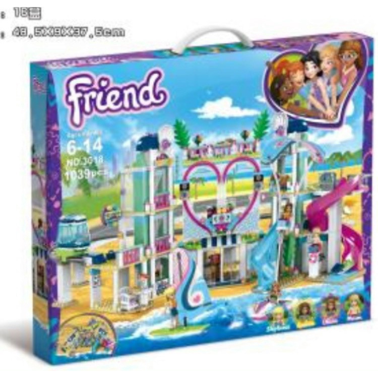 Đồ chơi lắp ráp nhà lego friend ngôi nhà biệt thự,công viên nước,bệnh viện thú y