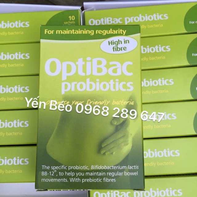 Men vi sinh Optibac trị táo bón