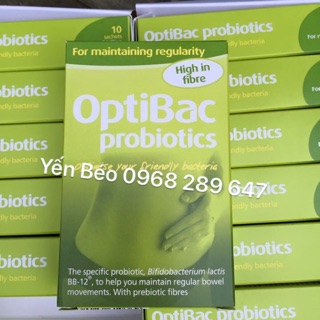 Men vi sinh Optibac trị táo bón