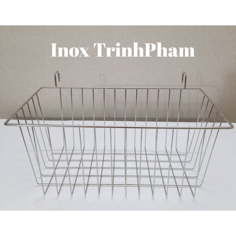 Giỏ inox có móc treo tiện dụng, treo ghế sofa, treo giường, nhà tắm, nhà bếp, cây cảnh sân vườn..