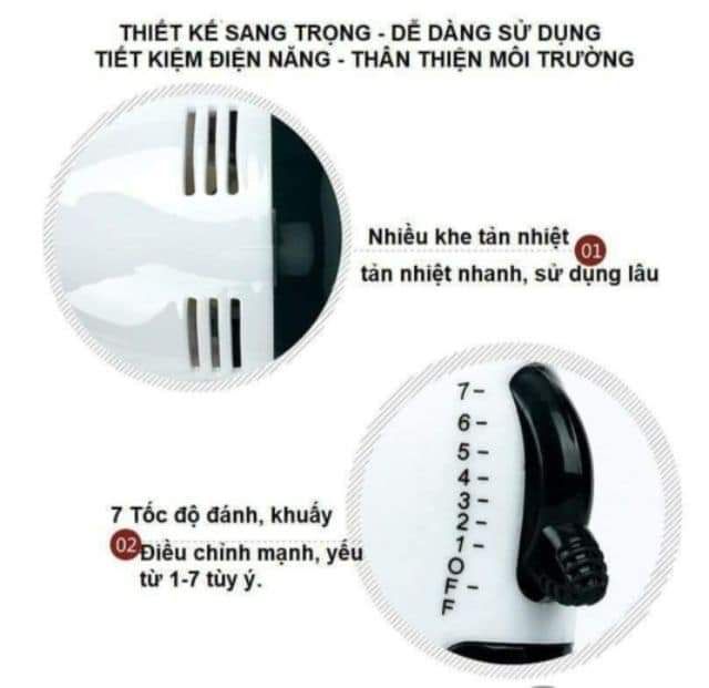 Máy đánh trứng 7 tốc độ