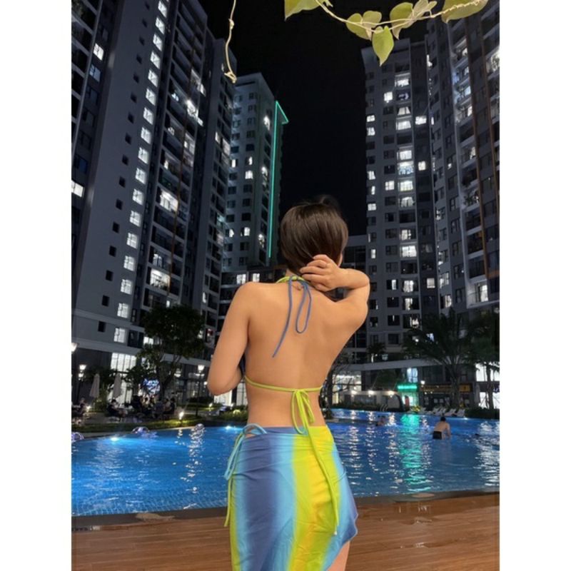 [Sẵn hàng} Set 3 món bikini đồ bơi đi biển hàng cao cấp
