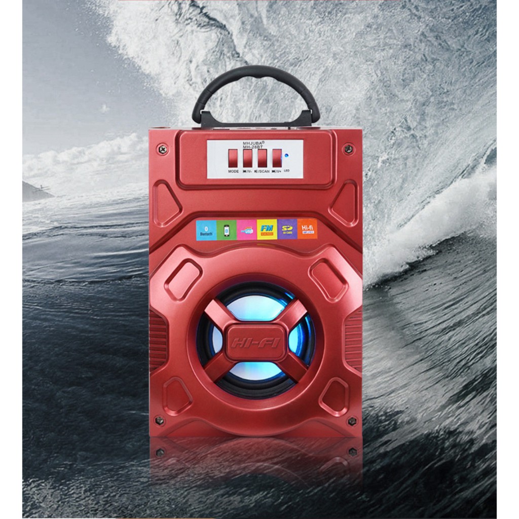 Loa kéo mini di động hát karaoke siêu hay Q-10 kết nối bluetooth loại tốt + Tặng kèm micro