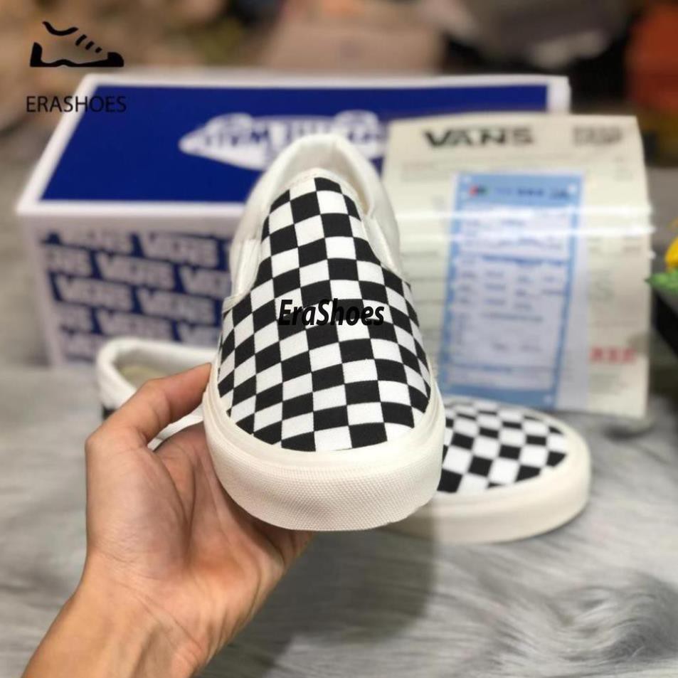 [EraShoes11] Giày Vans vault caro (Checkerboard Slip On) Bản SlÊU CẤP Nam/Nữ (Chụp tại Shop)