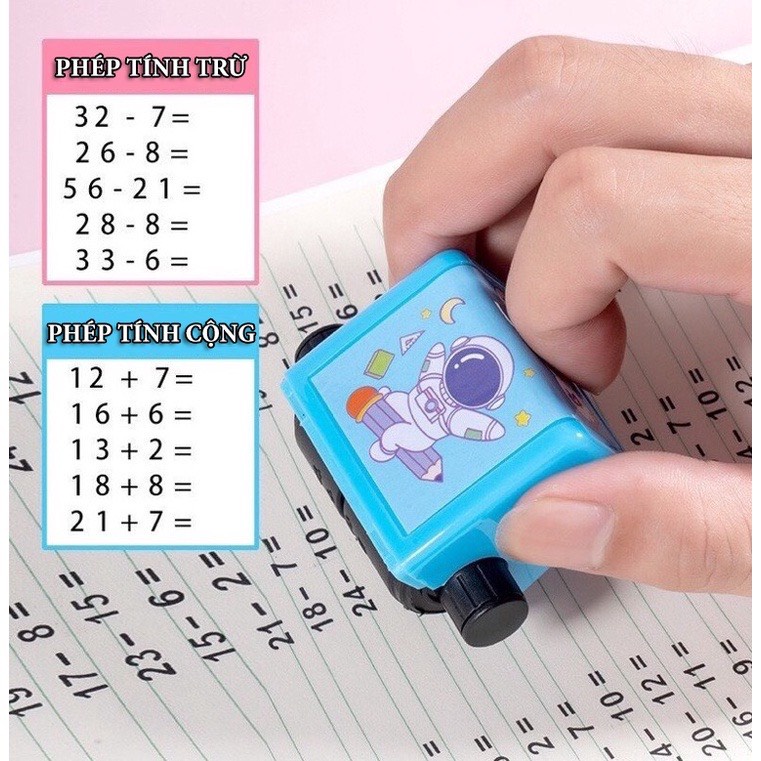 Máy in phép tính cho bé con lăn phép tính tự động giúp các bé phát triển tư duy