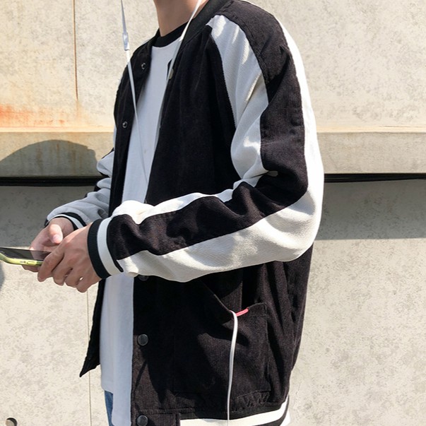 Áo khoác bóng chày dáng rộng thời trang Hàn Quốc mới cho nam nữ