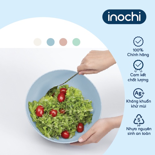 Bộ thau rổ đa năng Inochi - Yoko 23 cm màu Xanh/Hồng/Ghi