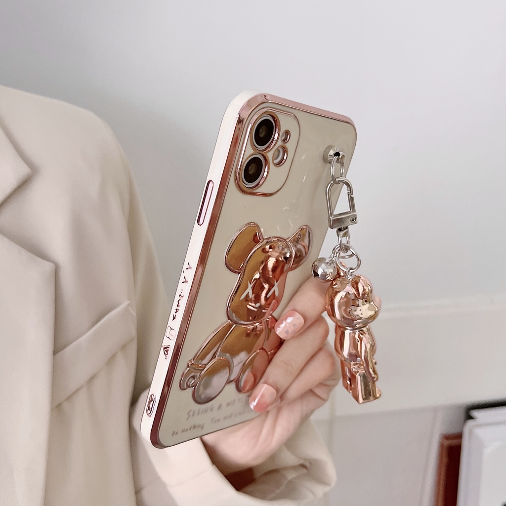 Ốp điện thoại hình gấu đáng yêu cho IPHONE 11 12 13 PRO XS MAX 7 8 PLUS XR 13PRO 11PRO 12PRO MAX 7+ 8+