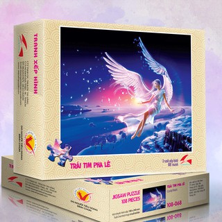 Tranh xếp hình Tia Sáng Jigsaw Puzzle 108 mảnh phát triển trí tuệ cho bé - Trái Tim Pha Lê - MSP: 108-068