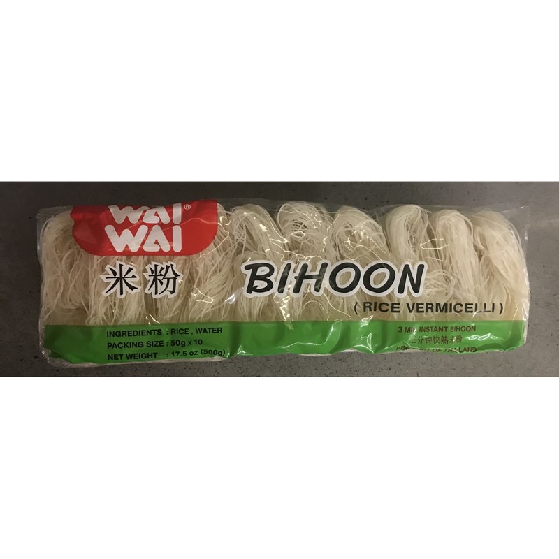 WAI WAI Bún Gạo Khô (50g*10 gói) 500g/túi Bún Thái waiwai