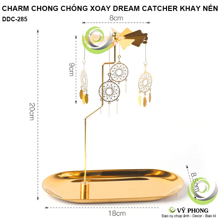 CHARM CHONG CHÓNG XOAY DREAM CATHCHER KHAY NẾN PHỤ KIỆN CHƠI NẾN DECOR TRANG TRÍ ĐẠO CỤ CHỤP SẢN PHẨM INS DDC-285