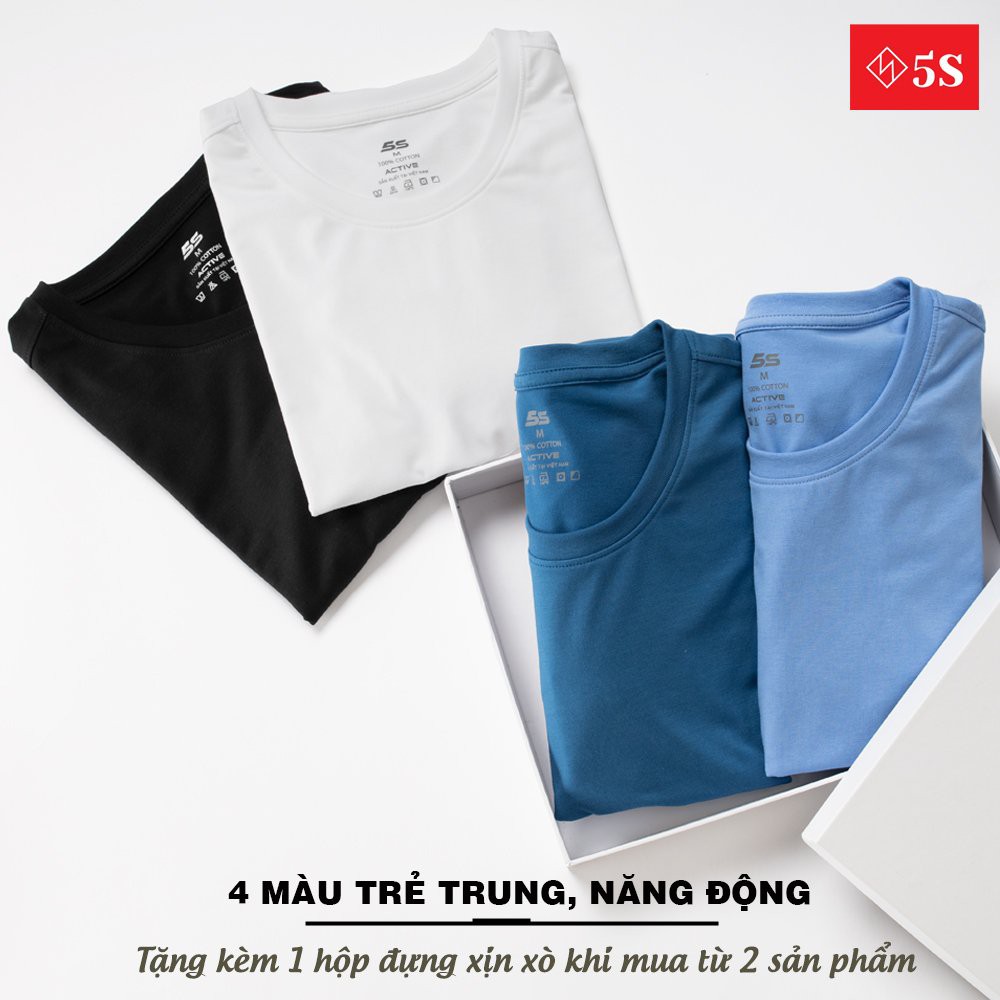 Áo Thun Nam Ngắn Tay 5S (6 Màu), Chất Liệu Cotton Premium Thấm Hút, Kiểu Dáng Trẻ Trung, Năng Động (TSO21004-02) | BigBuy360 - bigbuy360.vn