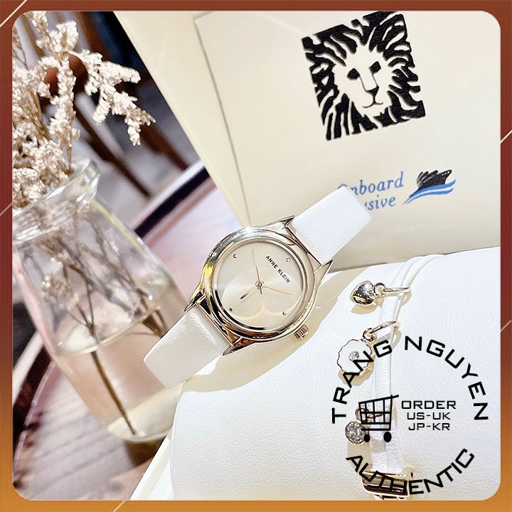 Đồng Hồ nữ Anne Klein  Kèm lắc  trắng nhẹ nhành, sang trọng Đường kính 26mm