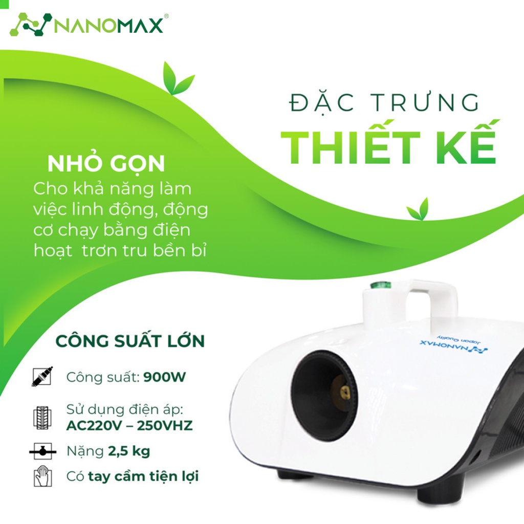 Máy Khử Khuẩn Nanomax, Sử Dụng Công Nghệ Nano Loại Bỏ Mùi Hôi, Vi Khuẩn Trong Không Khí, Bảo Hành 24 Tháng