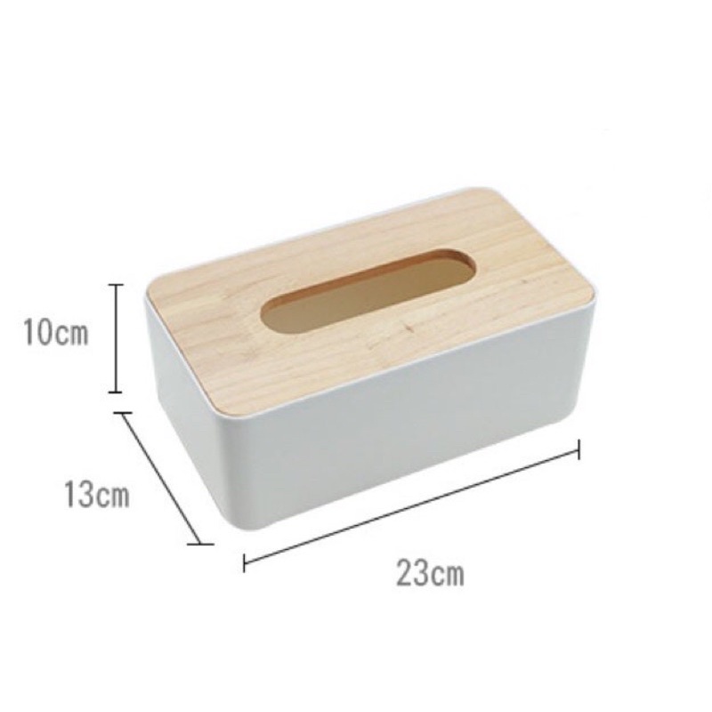 Hộp đựng khăn giấy nắp gỗ sang trọng