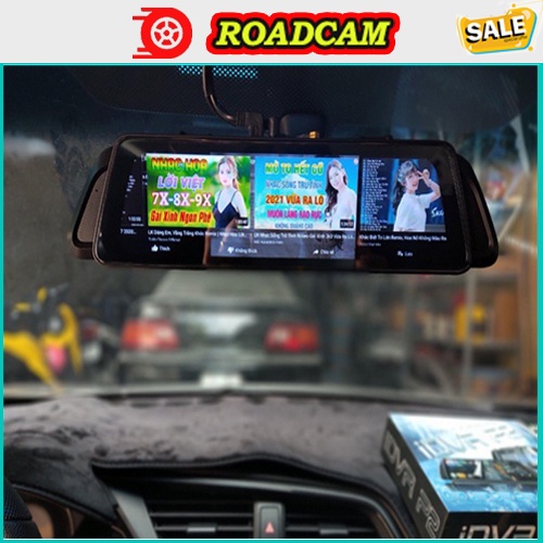 Camera hành trình gương VIETMAP iDVR P2, ghi hình trước sau định vị trực tuyến, bảo hành 12 tháng
