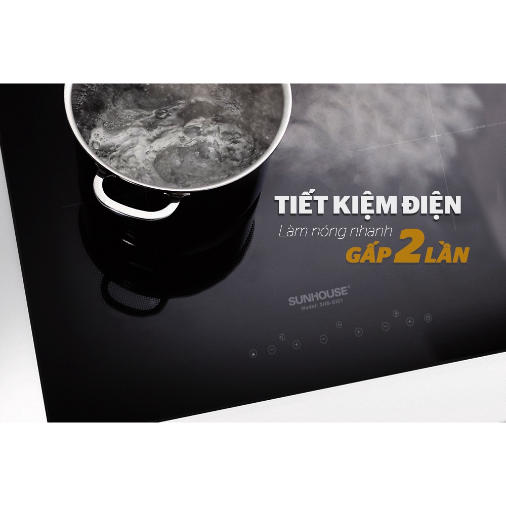 Bếp đôi điện từ Sunhouse SHB DI01