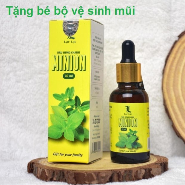 (Tặng quà) Dầu húng chanh Minion – Hỗ trợ giảm ho, sổ mũi do viêm họng, kháng sinh tự nhiên tăng đề kháng 30ml