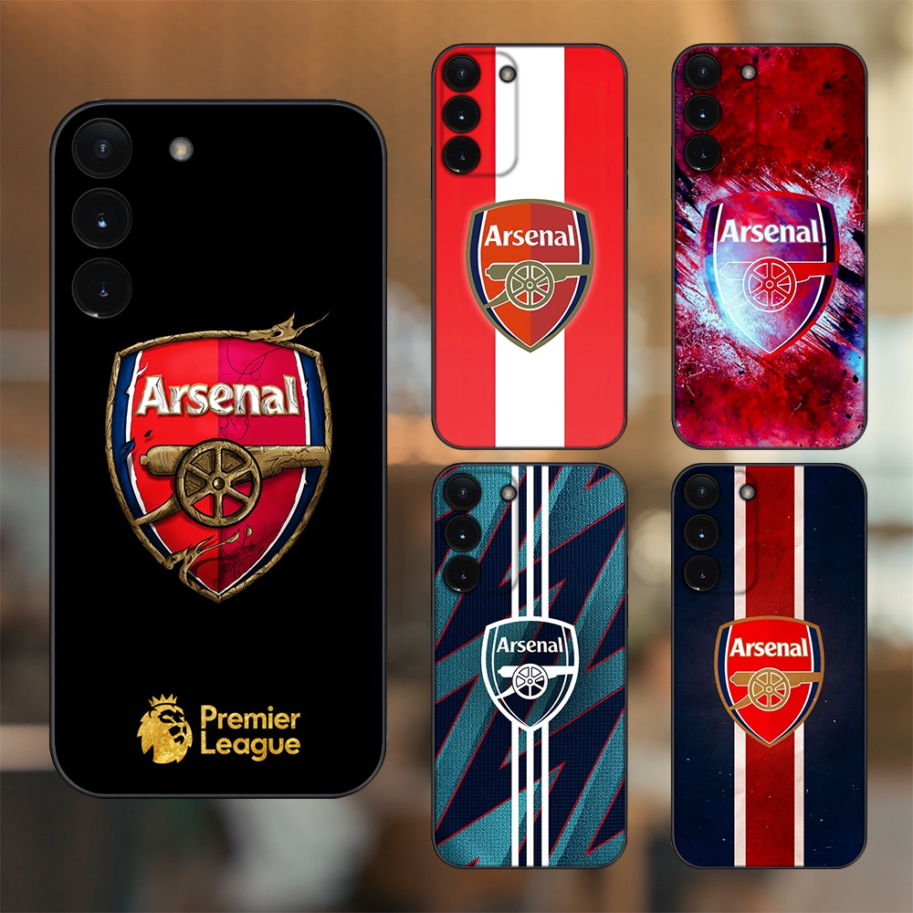 Ốp lưng Samsung S21, S21 Plus, S21 FE, S22, S22 Plus viền đen in hình Arsenal FC