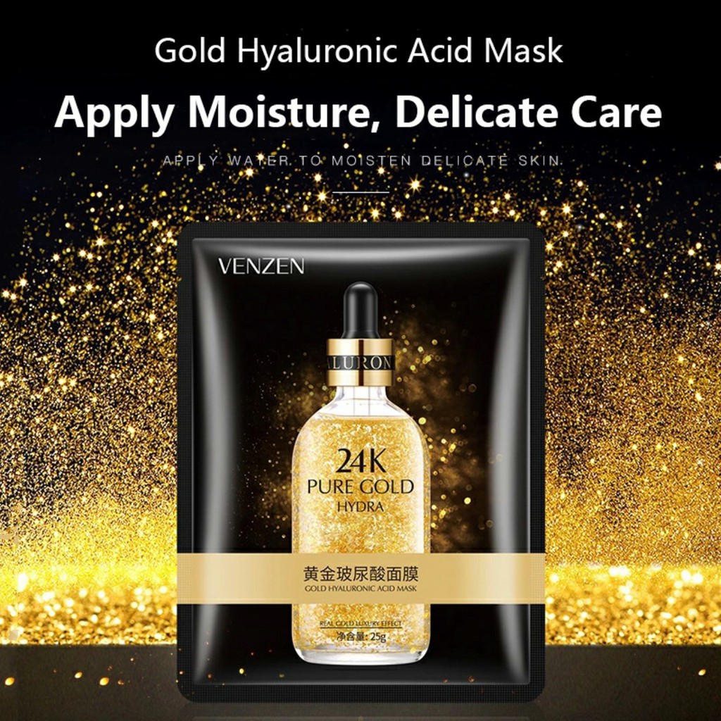 Mặt nạ vàng 24k dưỡng trắng cấp ẩm làm mịn tái tạo làn da giúp da căng bóng mask nội địa trung cao cấp