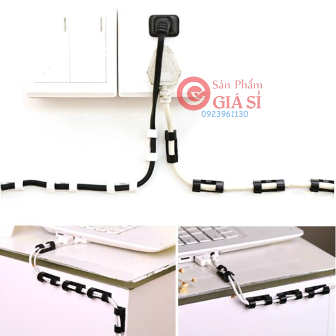Bộ 20 miếng dán tường đi dây điện - kẹp cố định nút giữ dây điện ❤️freeship❤️