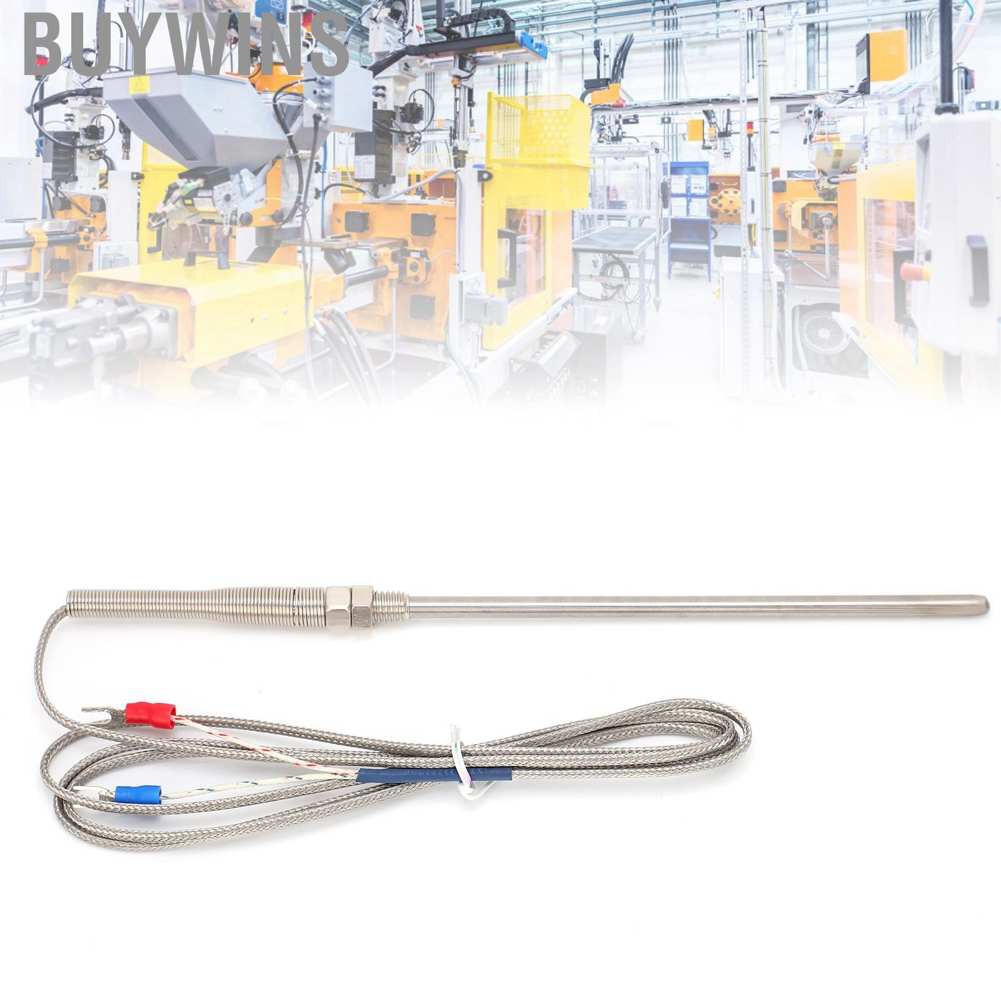 Buywins 5.9in K-Type Probe Thermocouple Precise 0-800°C Temperature Test Stainless Steel M8 Thread