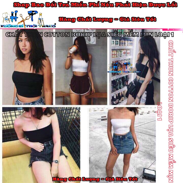 Áo ống áo thun croptop không tay trơn mẫu mới hót thời trang 2020