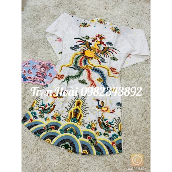 Khăn áo hầu đồng - áo chúa , áo chầu gấm thêu phượng