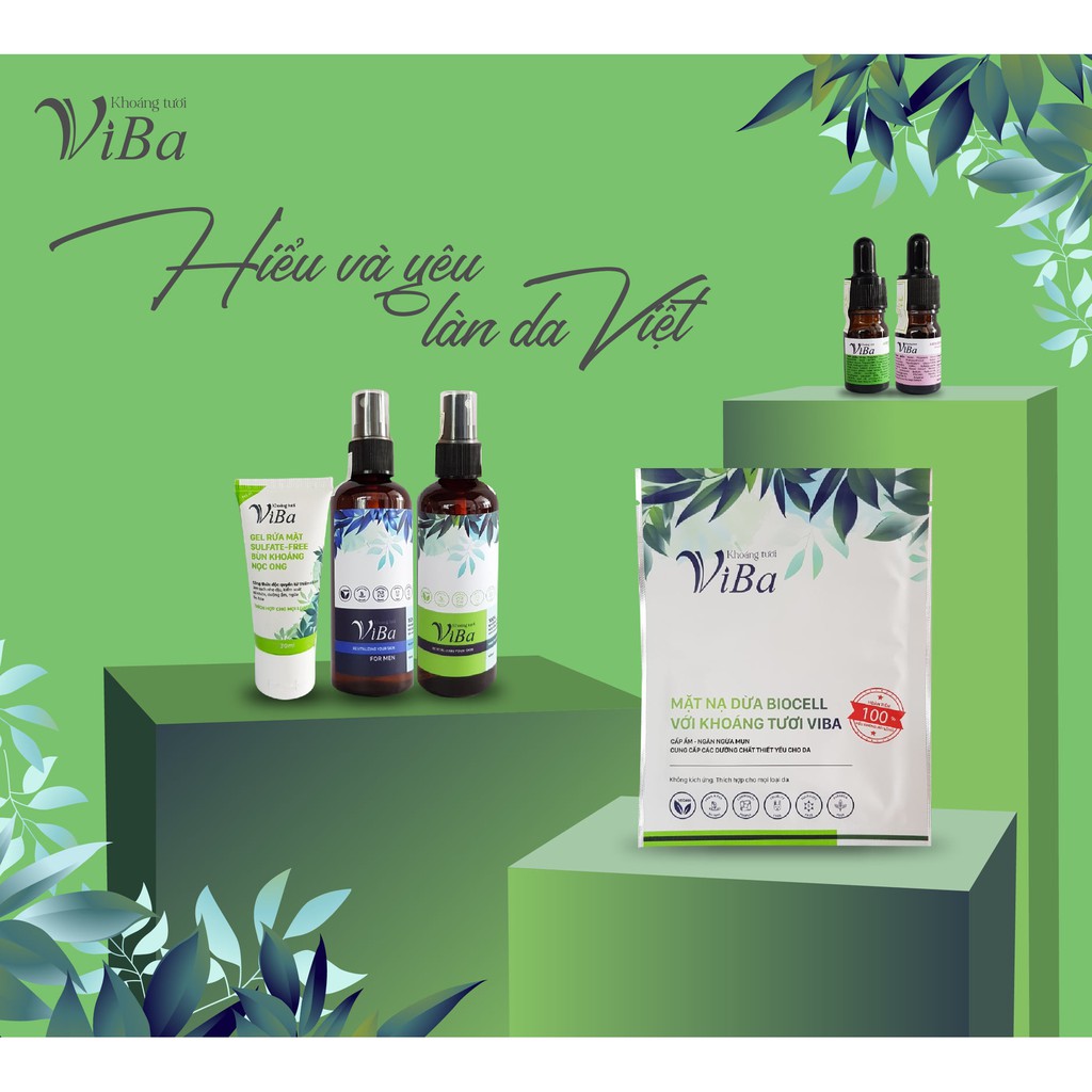 Xịt khoáng tươi ViBa dưỡng da cấp ẩm mềm mịn cân bằng PH 100ml | BigBuy360 - bigbuy360.vn