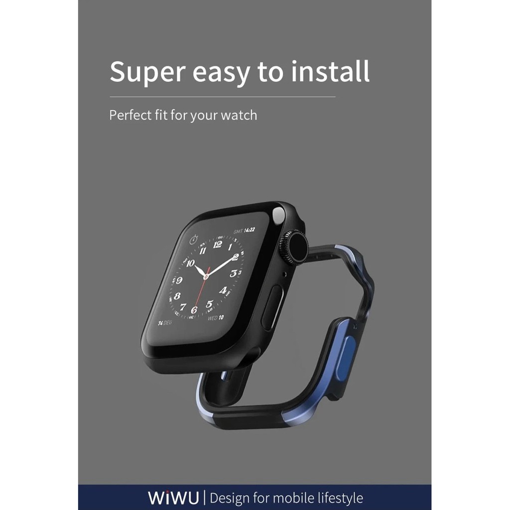 Ốp Viền Apple Watch, Case Bảo Vệ và Chống Sốc Cho Apple Watch Bằng Hợp Kim Nhôm Hàng Chính Hãng WIWU.