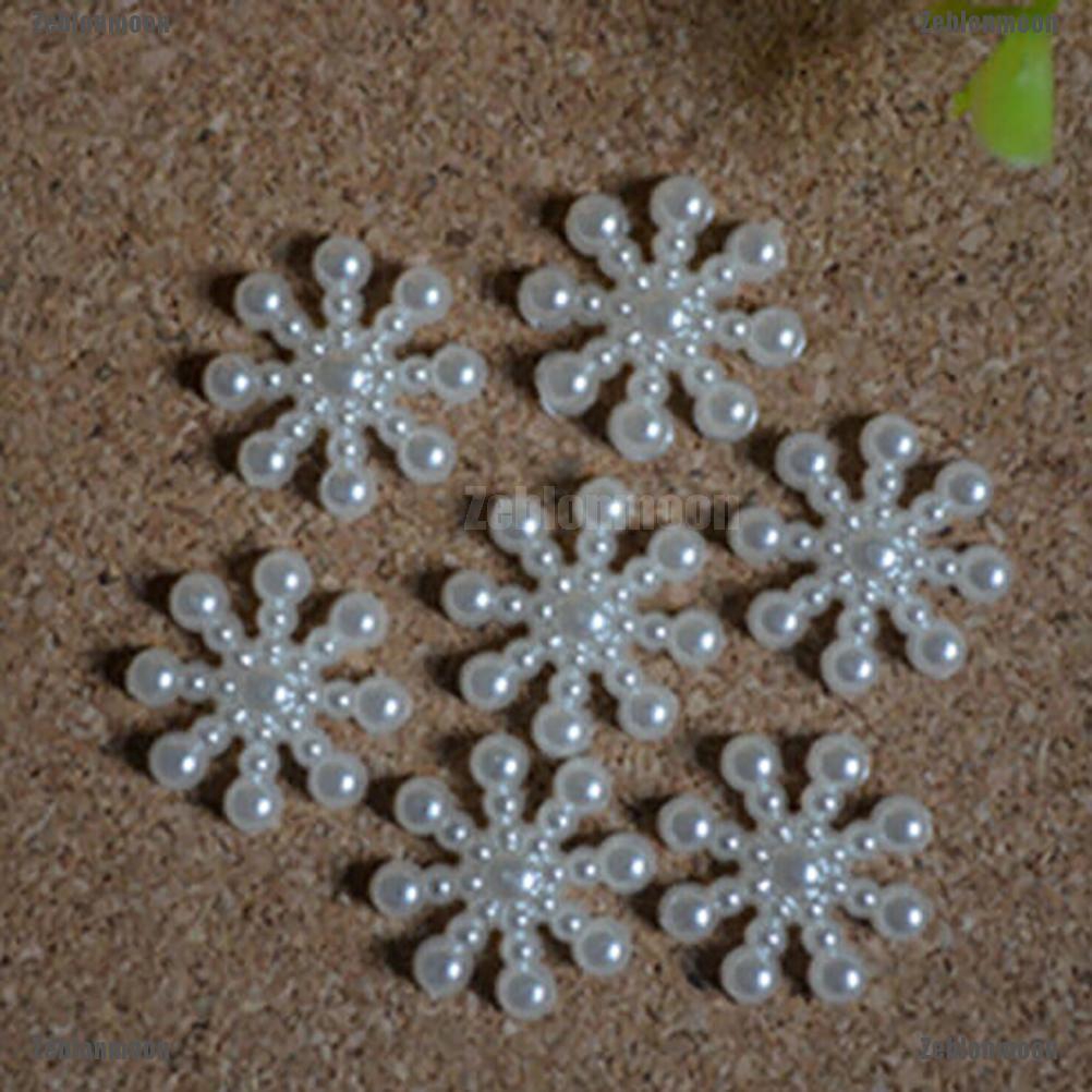 Bộ 100 Tăm Bông Tuyết Đính Ngọc Trai Nhân Tạo