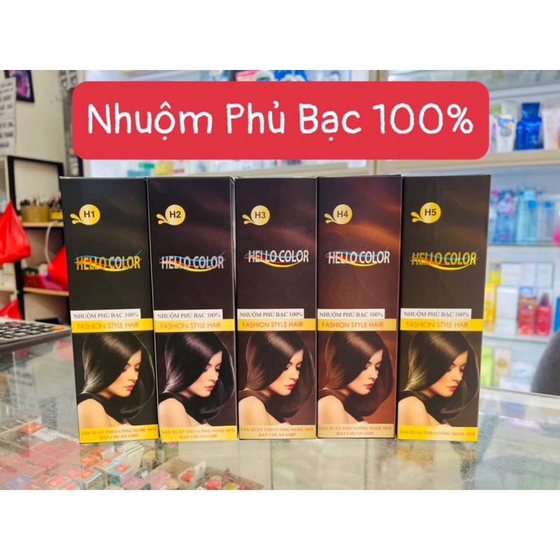 Kem Nhuộm Phủ Tóc Bạc 100% Hello Color 100g