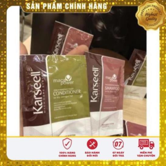 Dầu gội dầu xả phục hồi siêu mềm mượt Karseell bộ gói15ml