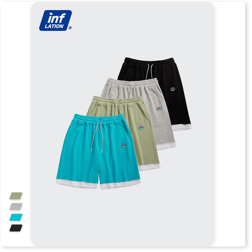 INF Men's Wear | 2021 Spring / Summer New Tide Thương hiệu Đơn giản Các yếu tố nhỏ Tương phản Màu sắc Đường may Lỏng lẻo