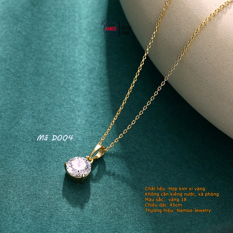Dây Chuyền Đính Đá Nữ D04 Bền Màu Dài Dây 45cm Bảo Hành 6 tháng