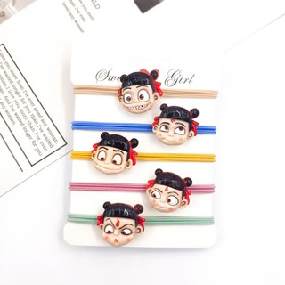 3 Thun Buộc Tóc Cột Tóc Cô Bé Natra Dễ Thương - Thỏ Hồng VPP