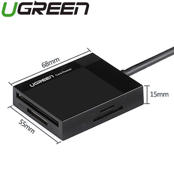 Đầu đọc thẻ nhớ SD-TF-CF-MS Ugreen 30333 30231 chuẩn USB 3.0 - Hàng CHính Hãng Bảo Hành 18 Tháng