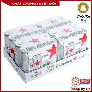 Bia heineken bạc - heineken silver - ken bạc (thùng 24 lon)