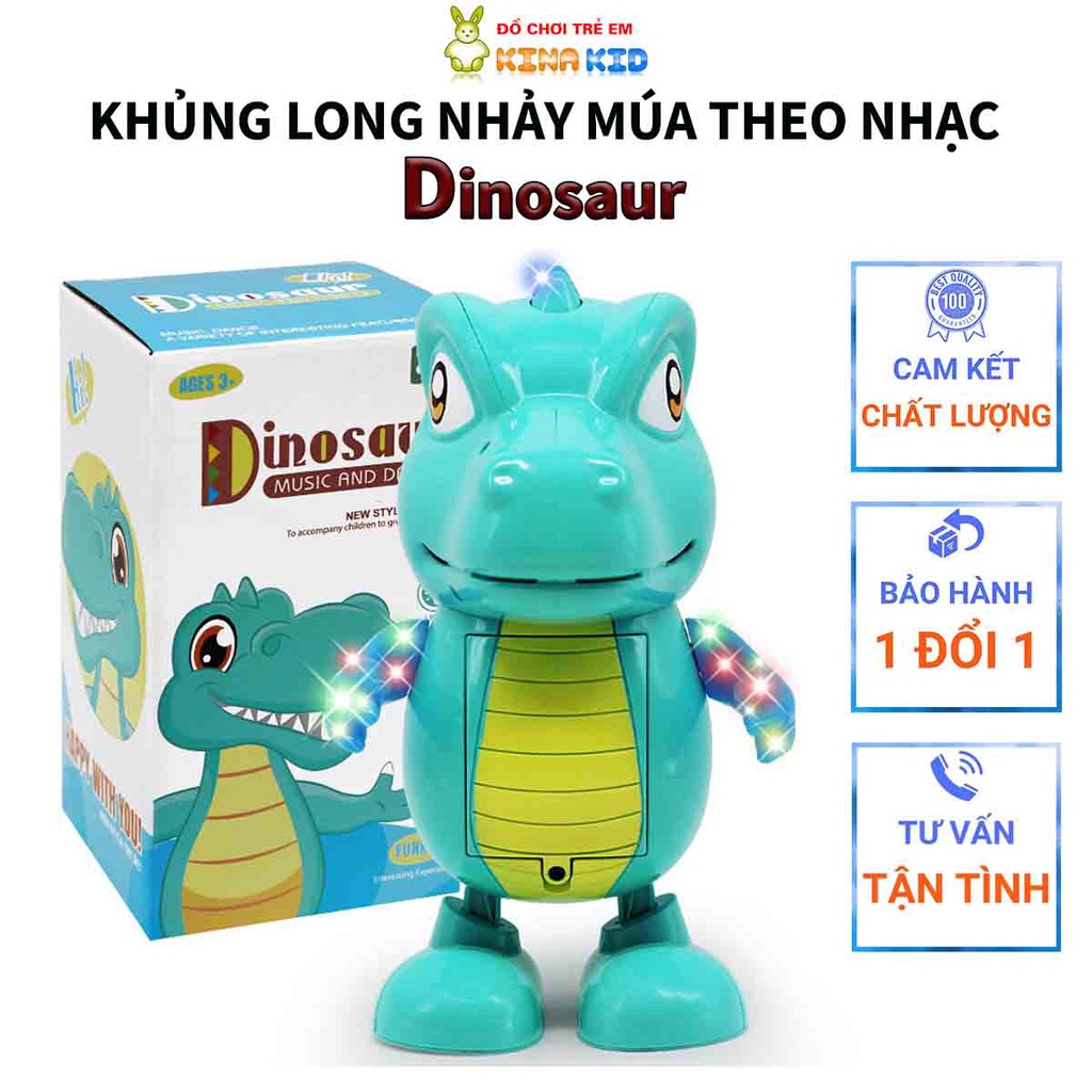 Đồ Chơi Khủng Long Dinosaur Nhảy Múa, Có Đèn Và Nhạc Vui Nhộn Cho Bé