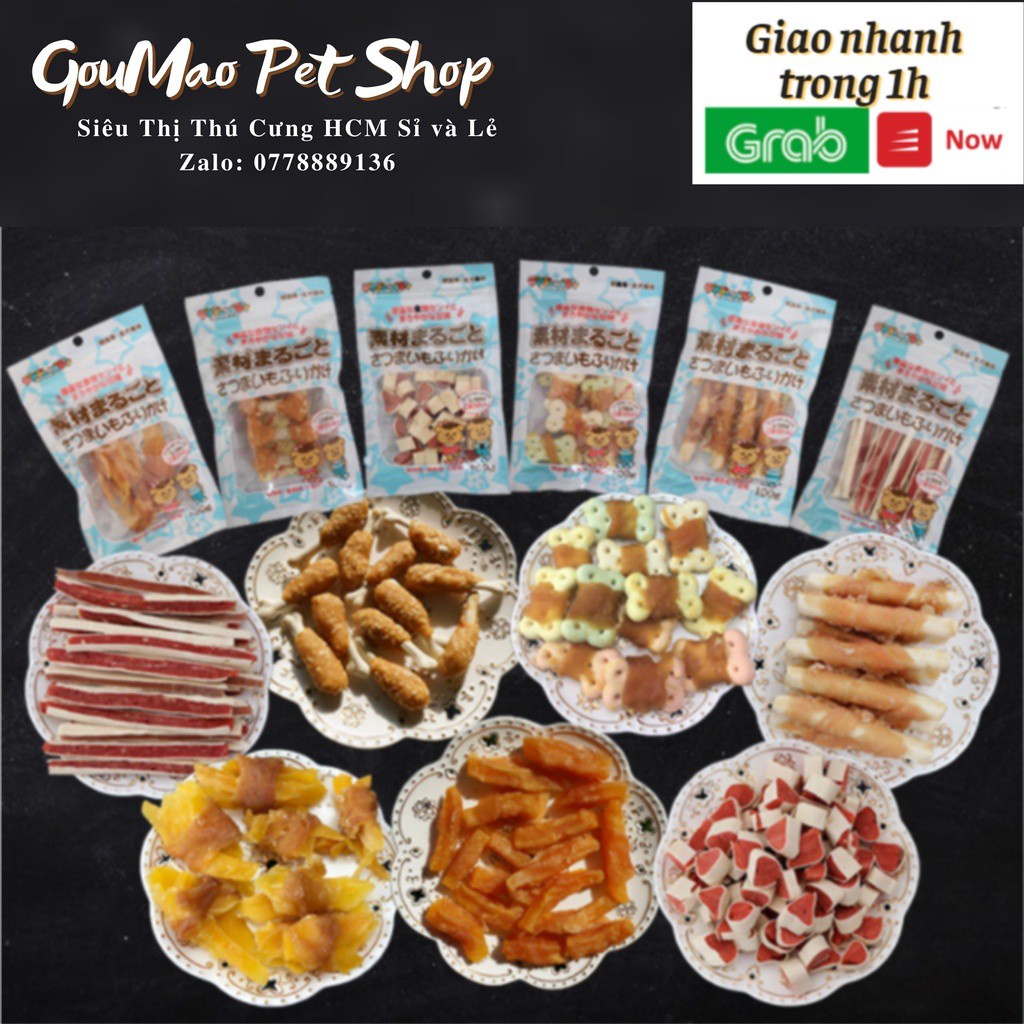 [Giá hủy diệt] Bánh thưởng cho chó Sumiho (Nhiều vị) 100gr/ túi Đồ ăn cho chó mèo thú cưng