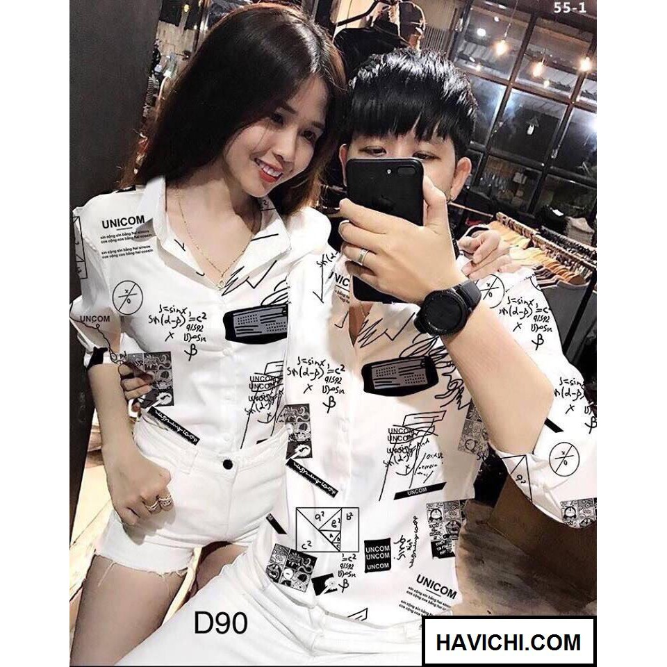 Áo Sơ mi nam đẹp 𝐅𝐑𝐄𝐄𝐒𝐇𝐈𝐏 Áo sơ mi ·nam trắng họa tiết đẹp, cặp đôi sọc phong cách cá ặ