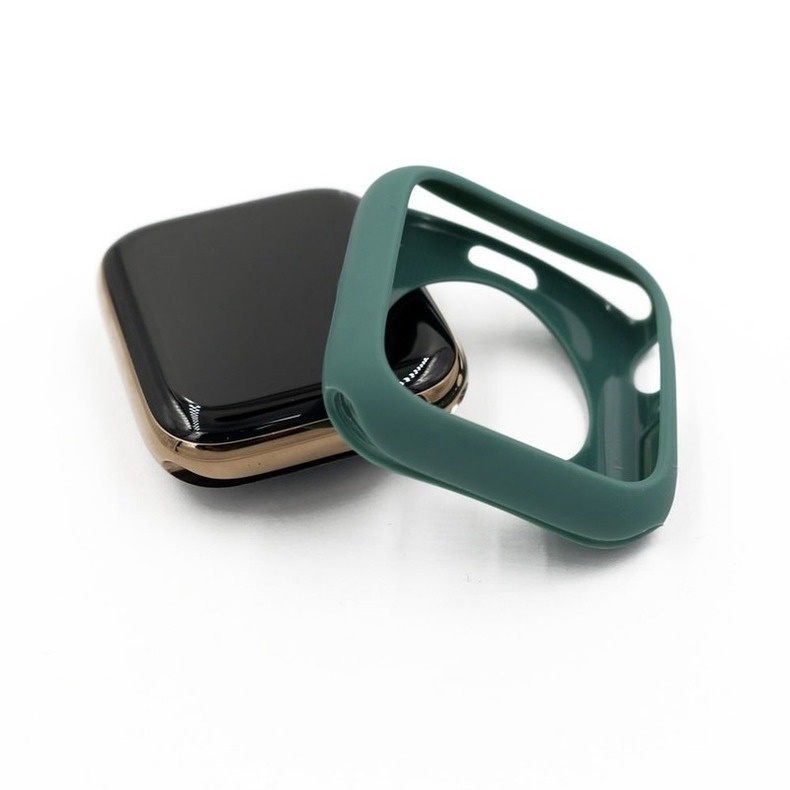 Ốp bảo vệ mặt đồng hồ bằng silicone mềm màu kẹo thích hợp cho Iwatch 6 Se 5 4 3 2 1 42mm 38mm 40mm 44mm