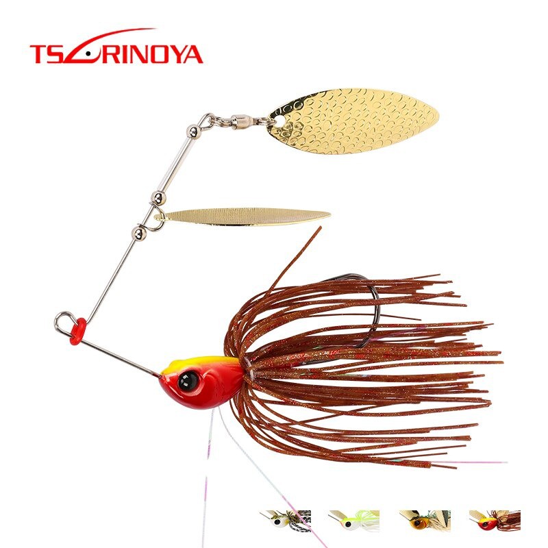 Mồi câu lure SPINNER BAIT 12g x 10cm, mồi giả câu cá lóc tráp chẽm rô phi hiệu quả nhất