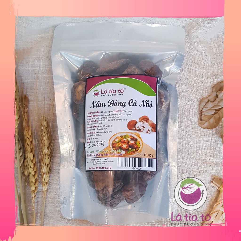 NẤM ĐÔNG CÔ NHỎ 80GR - LÁ TÍA TÔ