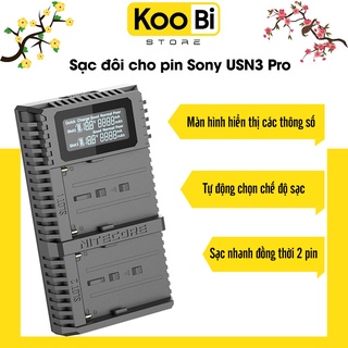 Sạc pin – usn3 pro – nitecore – bộ sạc usb đôi chuyên dụng cho pin sony