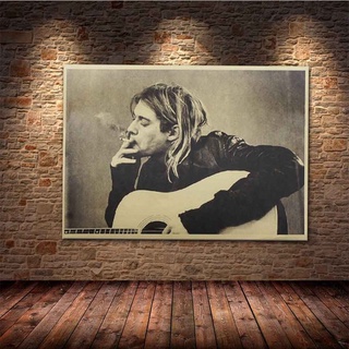1 tấm Poster treo trang trí tường in hình nhân vật Kurt Cobain