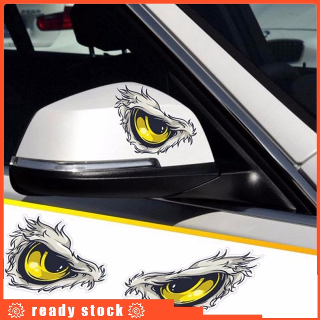 Decal hình mắt đại bàng dùng dán trang trí gương chiếu hậu xe hơi