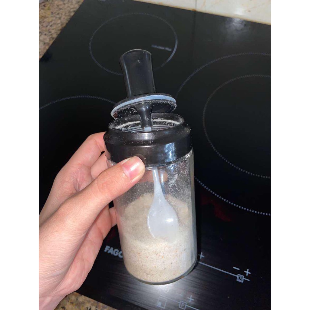 [Rẽ vô địch+ freeship] Lọ đựng gia vị, Hũ đựng gia vị nhà bếp thủy tinh cao cấp kèm thìa dung tích 250ml | BigBuy360 - bigbuy360.vn